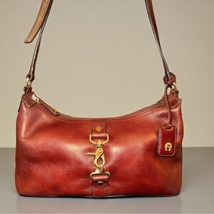 Etienne Aigner Brown Leather Shoulder Bag